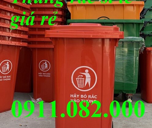 Giảm giá thùng rác nhựa, thùng rác 120l, 240l, 660l giá rẻ- lh 0911.082.000